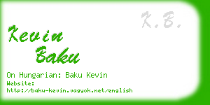 kevin baku business card